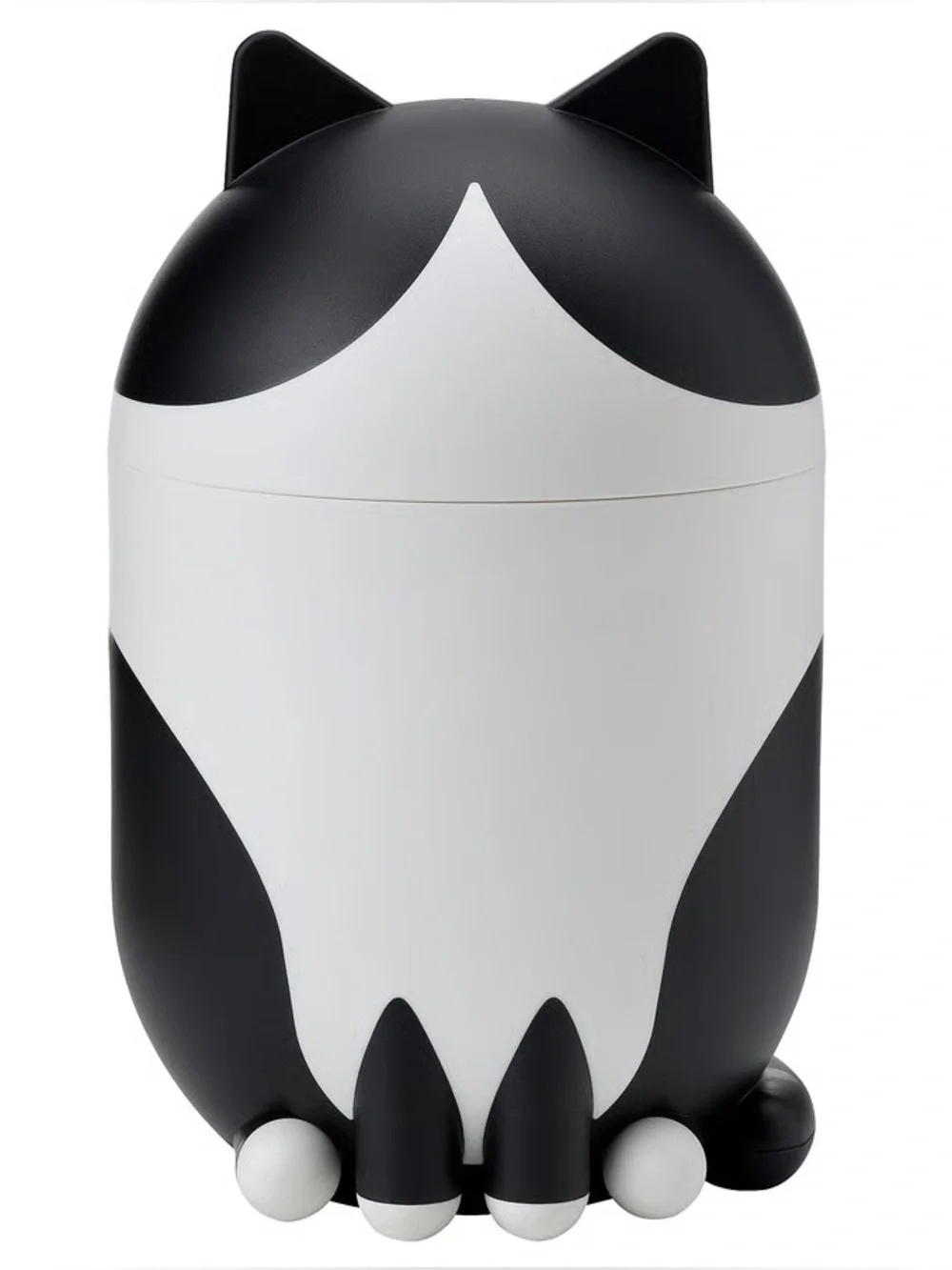 Black & White Cat-Shaped Decorative Storage Canister - Home Accents